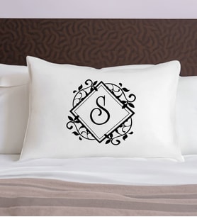 BK Gift Kişiye Özel Baş Harf Tasarımlı Pamuklu Yastık Kılıfı-1 50x70cm , Sevgiliye Hediye, Ev Hediyesi, Tasarım Ev Tekstili