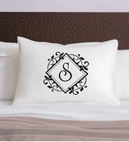 BK Gift Kişiye Özel Baş Harf Tasarımlı Pamuklu Yastık Kılıfı-1 50x70cm , Sevgiliye Hediye, Ev Hediyesi, Tasarım Ev Tekstili