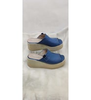 ÇİĞDEM GERÇEK DERİ MAVİ DOLGU TOPUK TERLİK(blsDT 2A) - MAVİ - 38 - ST02548-12869
