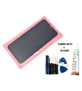 Tkgz Honor 8C Uyumlu Lcd Ekran Dokunmatik Servis + B-7000 + Tamir Seti