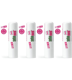 Sebamed Dudak Koruyucu Bakım Kremi Stick 30 SPF 4.8GR (Çatlamış ve Hassas Nemlendiricili) (4 Lü Set) (Beyaz)