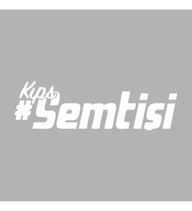 Kıps Semt İşi Araba Sticker siyah 17x5 CM (Beyaz)