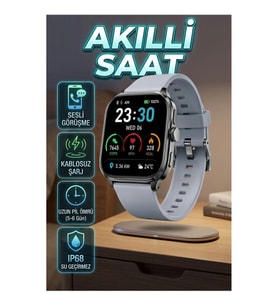 Akıllı Saat 1.9 İnç Ekran Bluetooth 5.0 Sesli Görüşme Kablosuz Şarjlı IP68 Akıllı Saat