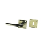 4 TAKIM PRATİK PRİZMA ODA GRİ NİKEL ROZETLİ KAPI KOLU (5680)