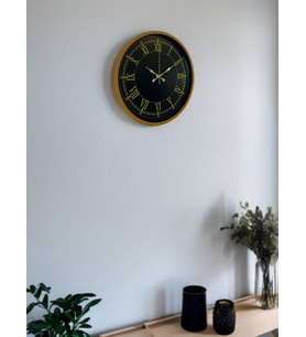 36 Cm Kahverengi Gold Roma Rakamlı Duvar Saati (Standart)