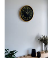 36 Cm Kahverengi Gold Roma Rakamlı Duvar Saati (Standart)