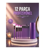 12’li Profesyonel Makyaj Fırça Seti Ultra Yumuşak Sentetik Kıllı - HPSBYI5752-5760