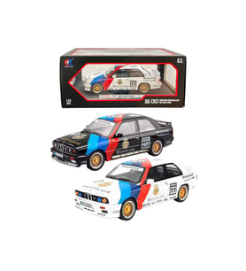 Model Araba BMW E30 M Şerit Die Cast Metal Açılır Kapı 1:24 Siyah 6+