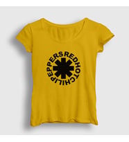 Presmono Kadın Sarı Logo V3 Red Hot Chili Peppers T-Shirt 108102tt (Sarı)
