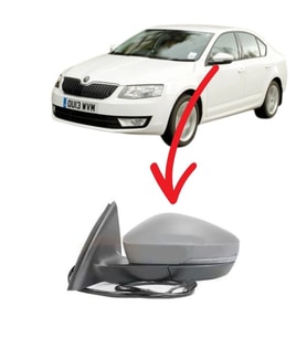 Skoda Octavia Dikiz Ayna Sol 2013 9 Pin Katlanır Aydınlatmalı