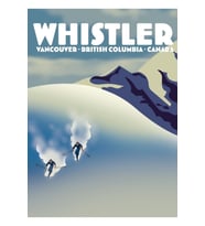 Whistler British Columbia Kanada Tablo Ahşap Poster Dekoratif