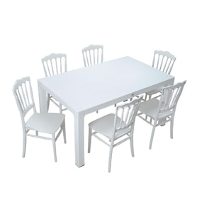 Mandella Wood 90x150 Silver Napolyon Sandalye Masa Takımı