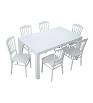 Mandella Wood 90x150 Silver Napolyon Sandalye Masa Takımı