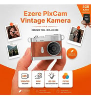 Ezere PixCam Vintage Taşınabilir Mini Dijital Kamera Selfie Video Vlog Kamerası Mini Anahtarlık