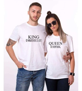 Tshirthane King Of Whatever Is Left Sevgili Kombinleri Tshirt Kombini (Tek Ürün Fiyatıdır.)