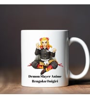 Demon Slayer Anime Rengoku Onigiri Tasarımlı kupa Bardak