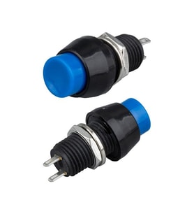 IC-191 Mavi 10Mm Basmalı On-Off 2P Anahtar Buton DS-450