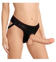OdinsShop 21,5 cm Belden Bağlamalı İçi Dolu Strapon Dildo