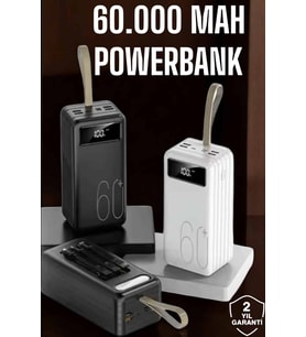 Powerbank 60.000 MAH Dijital Göstergeli 4 Portlu Taşınabilir