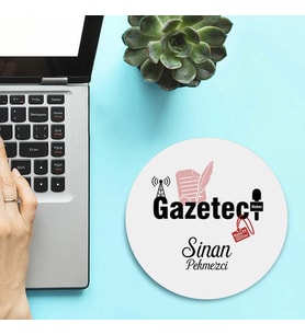 İsimli Gazeteciler İçin Yuvarlak Mousepad