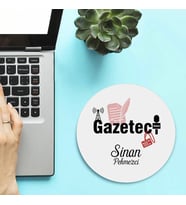 İsimli Gazeteciler İçin Yuvarlak Mousepad