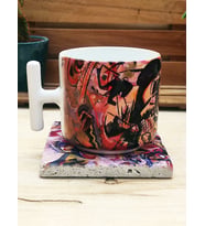 Wassily Kandinsky Set 9 - T Kulplu Fincan Kupa-Doğal Taş Bardak Altlığı 1