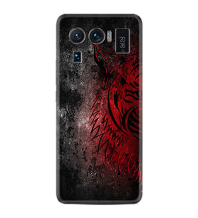Xiaomi Mi 11 Ultra Kılıf Silikon Desen Özel Seri Color Wolf 1704