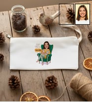 Kişiye Özel Karikatürlü Cat Mom Kedi Annesi Kalemlik Ham Bez Anneler Günü Hediyesi