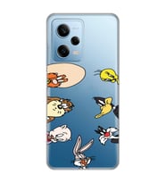 Redmi Note 12 Pro 5G Uyumlu Bugs Bunny Tüm Karakterler Tasarımlı Şeffaf Telefon Kılıfı