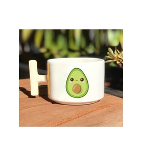 Avokado Baby Baskılı Beyaz T Kulp Kupa Bardak