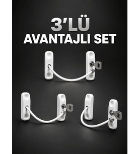 3’lü Pencere Güvenlik Kilidi Seti Anahtarlı Çocuk Güvenlik Kilidi