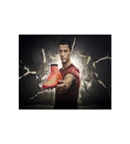 Ahşap Tablo Christiano Ronaldo Nike Mercurial Superfly Krampon (50x70 Cm Boyut)
