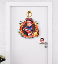 BK Gift Kişiye Özel Motorcu Çocuk Karikatürlü Çocuk Odası Ahşap Kapı Süsü-1