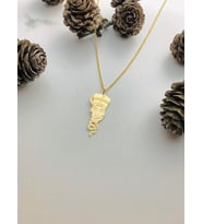 Kişiye Özel 925 Ayar Gümüş Nefertiti Kolye