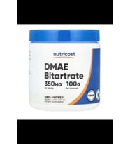 Nutricost, DMAE Bitartrate, Unflavored, 3.6 oz (100 g) USA Menşei.3831 (Renksiz)