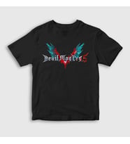 Presmono Unisex Çocuk Siyah Logo Dante Devil My Cry T-Shirt 532889tt