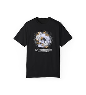 Kuru Kafa Baskılı Unisex Pamuklu Oversize Tişört (Siyah)