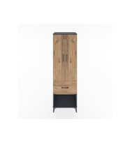Hyperion Dolap 2 Raflı Tek Çekmeceli Tek Askılı 60x44x195 Antrasit-Çam