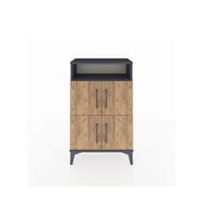 Arges Komodin Tek Raflı 4 Kapaklı 60x30x96 Antrasit-Çam