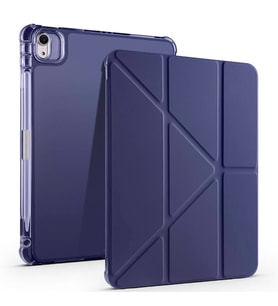 Apple iPad Air 11 2025 M3 Uyumlu Kılıf Zore Tri Folding Kalem Bölmeli Standlı Kılıf (Lacivert)