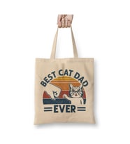 Vintage Best Boxer Dad Ever Bump Fit Dog Dad Funny Fathers Day Gifts Köpek Bez Çanta (Beyaz)