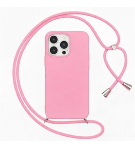 Coverzone iPhone 17 Pro ile Uyumlu ?pli Boyun Ask?l? Silikon K?l?f Kadife ?� Yap?l? Dulcet Epiphany boyun �apraz as?labilen ?pli K?l?f A�?k Pembe