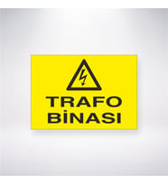Trafo Binası 21x28 Arkası Yapışkanlı Levha