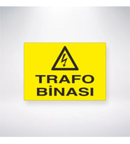 Trafo Binası 21x28 Arkası Yapışkanlı Levha