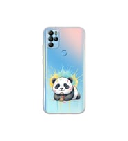 General Mobile GM 21 Pro ile Uyumlu Splash Panda Tasarımlı Şeffaf Silikon Kılıf