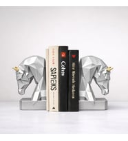 Doremcy Kübik At Başı Kitap Tutacağı Biblo 10x19 cm  Dekoratif Kitap Desteği  Gold – Gümüş – Siyah – Beyaz