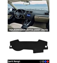 Volkswagen Jetta (2007-2020) 3d Torpido Koruma Kılıfı - Ön Göğüs Kaplama - Siyah Şerit
