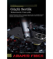 Pilelistore   iPhone 15 Pro Kılıf Aramid 600D Kevlar Karbon Fiber Magsafe Kapak - Kırmızı
