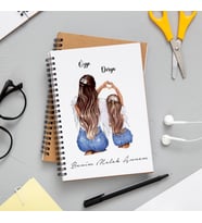 Benim Melek Annem Anne - Kız Baskılı Defter Kişiye Özel