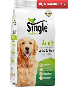 Single Kuzu Etli Köpek Maması 1 kg AÇIK